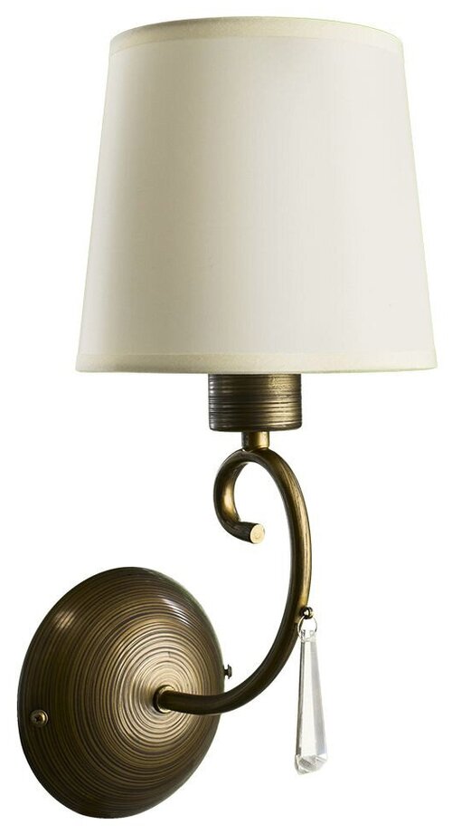 Настенный светильник Arte Lamp Carolina A9239AP-1BR, E27, 40 Вт, коричневый