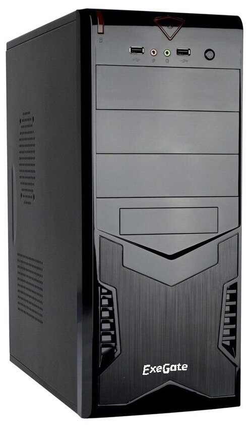 Корпус системного блока EXEGATE EX261447RUS CP-601 Black, ATX, <без БП>, 2*USB, Audio - фотография № 1