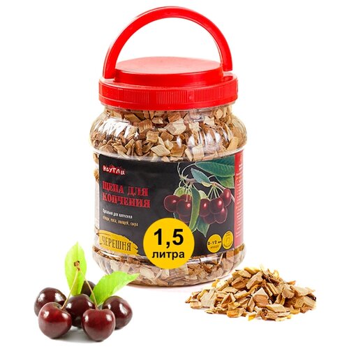 Щепа для копчения NAUGLI Premium Черешня, фр. 8-12 (1,5 л.)