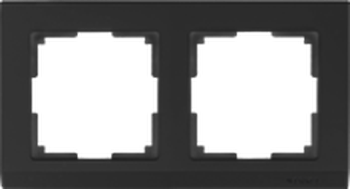 Werkel Stark Черный Рамка 2-местная WL04-Frame-02-black a029215