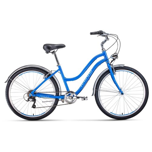 фото Велосипед forward evia air 26 1.0 (26" 7 ск. рост 16") 2020-2021, синий/белый, rbkw1c367006