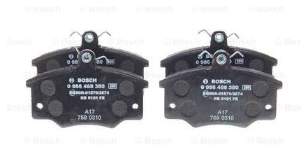 Дисковые тормозные колодки передние BOSCH 0986468380 (4 шт.)