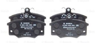 Дисковые тормозные колодки передние Bosch 0986468380 для Alfa Romeo, Fiat, Lancia (4 шт.)