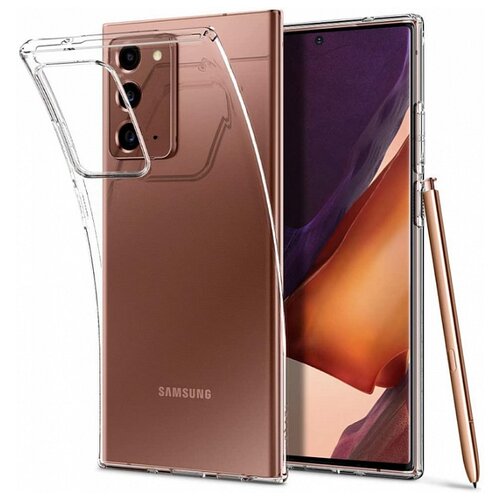 фото Силиконовый чехол для samsung note 20 (прозрачный) нет