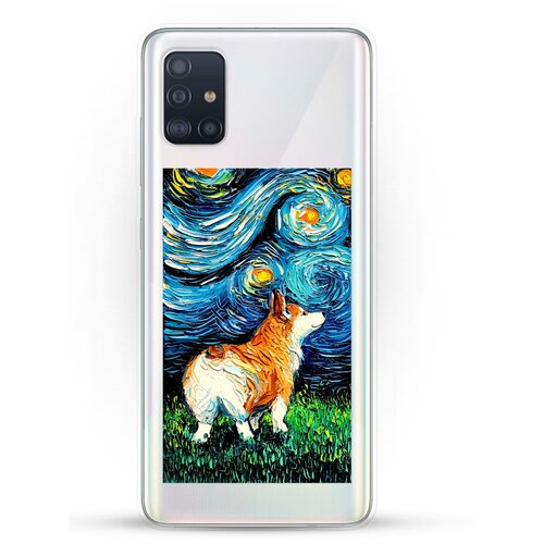 фото Силиконовый чехол корги ван гога на samsung galaxy a51 andy & paul