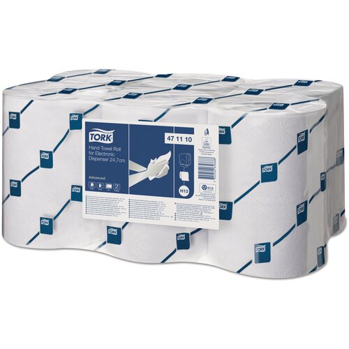 Купить Полотенца бумажные для держателя 2-слойные Tork Н13 Advanced, рулонные, 6 рул/уп (471110), белый, вторичная целлюлоза, Туалетная бумага и полотенца