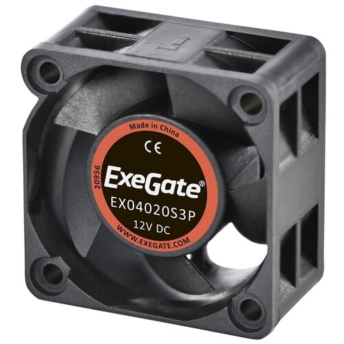 Вентилятор для корпуса ExeGate Mirage 40x20S, черный вентилятор для корпуса exegate mirage 40x20s черный