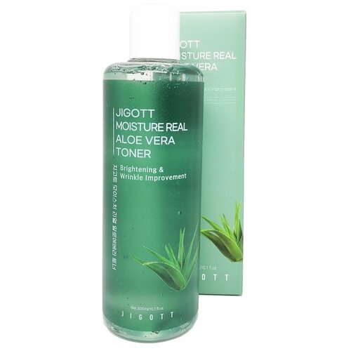 Тонер с экстрактом алоэ вера увлажняющий JIGOTT Moisture Real Aloe Vera Toner 300ml