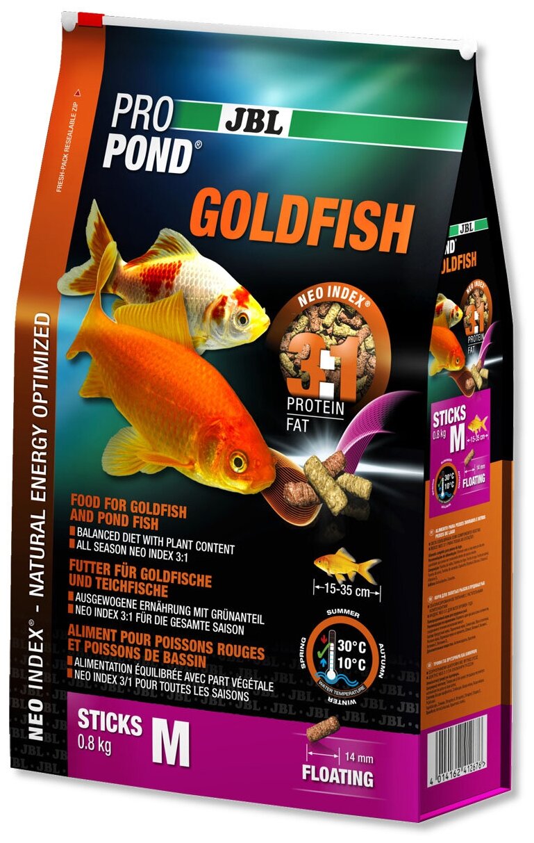 Корм для прудовых рыб JBL ProPond Goldfish M 6л