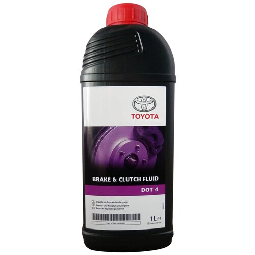 TOYOTA-LEXUS Жидкость тормозная 970г (849мл) DOT-4 для авто c ABS/ESP/ASR/DSC, FMVS TOYOTA 1шт