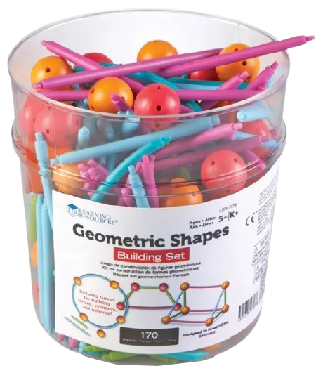 Конструктор Learning Resources Geometric Shapes LER 1776 Погружение в геометрию, 170 дет.
