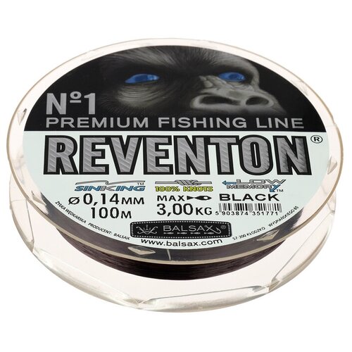 фото Монофильная леска balsax reventon black 0.14 мм 100 м 3 кг