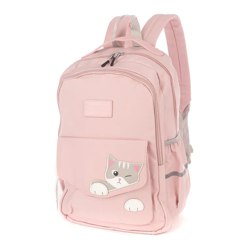 Школьный детский портфель для подростков ранец для девочки рюкзак momo пудра