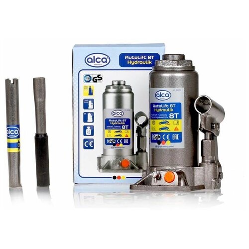 Домкрат бутылочный гидравлический ALCA 432200 (8 т) серебристый