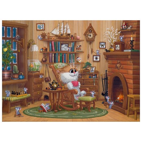 фото Panna набор для вышивания гладью живая картина у камина 40 х 30 см (jk-2090)