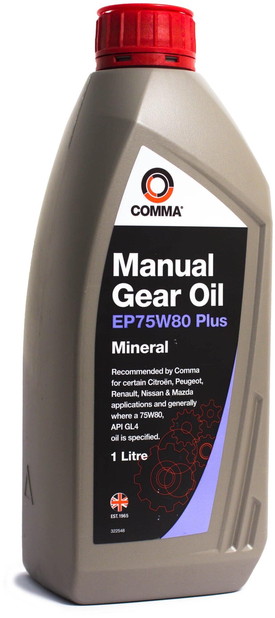 COMMA EP75W80P1L COMMA 75W80 MANUAL GEAR OIL EP PLUS (1L)_масло трансмиссионное ! минеральное\ API GL-4