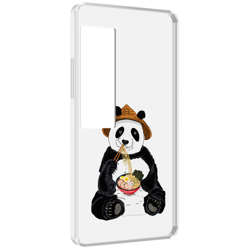 Чехол MyPads панда-любит-лапшу для Meizu Pro 7 Plus задняя-панель-накладка-бампер