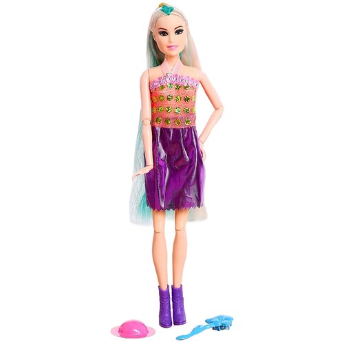 фото Кукла-модель шарнирная «оля» в платье, с аксессуарами, globos festival