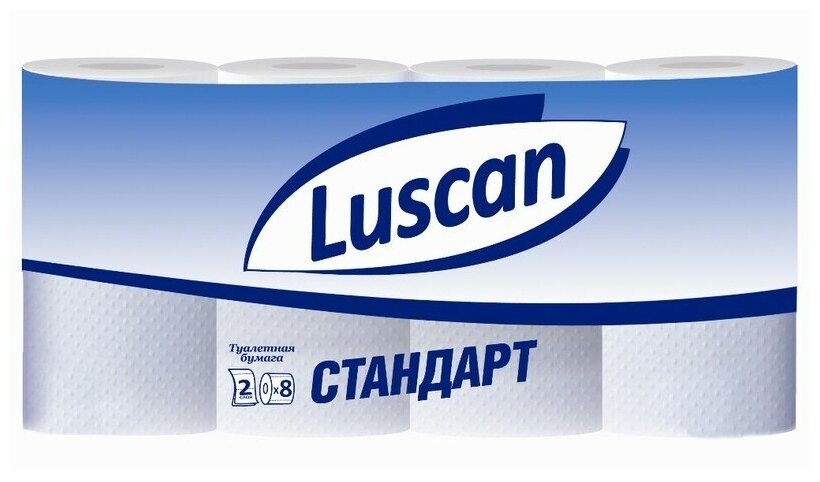 Бумага туалетная Luscan Standart 2сл бел вторич втул 21.88м 175л 8рул/уп