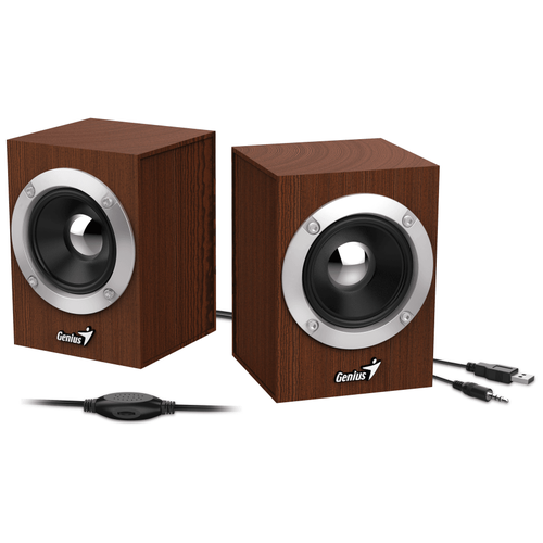 Фронтальные колонки Genius SP-HF280, 2 колонки, wood колонки genius sp q180 2 0 черный синий 31730026403