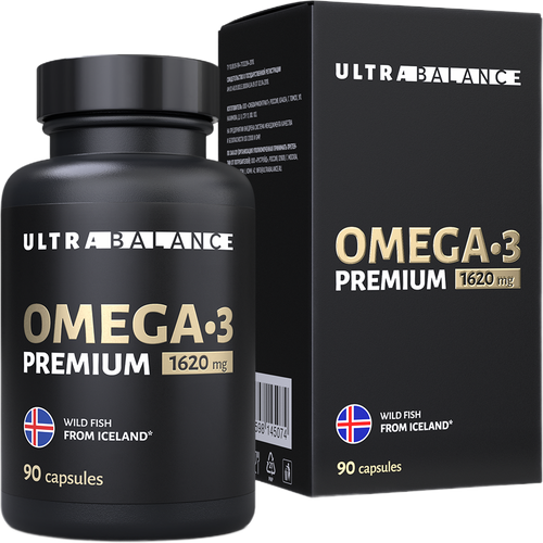 Омега-3/Omega-3 UltraBalance Premium жирные кислоты высокой концентрации мягкие желатиновые капсулы массой 1620 мг 90 шт