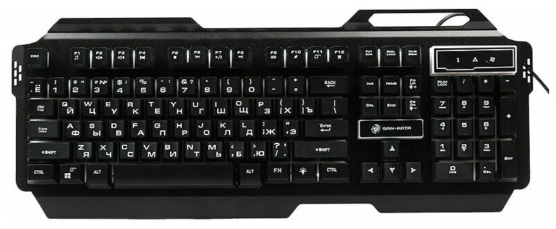 Клавиатура игровая Dialog KGK-25U black Gan-Kata, с подсветкой, 3 цвета - чёрная