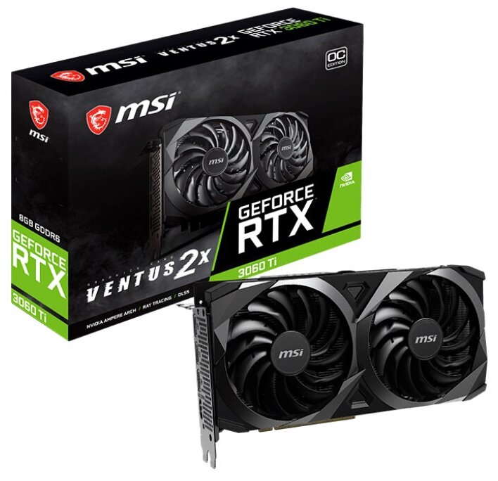 Купить Видеокарта MSI GeForce RTX 3060 Ti VENTUS 2X OC 8GB, Retail ...