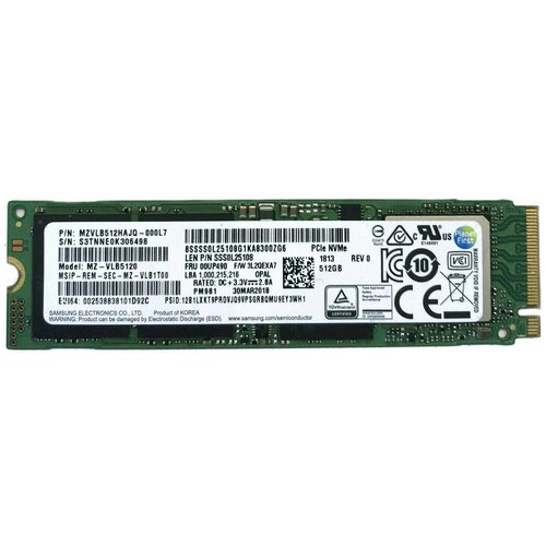 Твердотельный накопитель Samsung 512 ГБ M2 MZVLB512HAJQ 420000₽