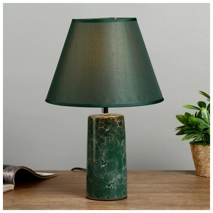 Лампа декоративная RISALUX Зеленый мрамор (4327188) E14 40 Вт