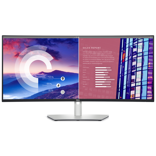 37.5 Монитор DELL U3821DW, 3840x1600, 76 Гц, IPS, серебристый монитор msi 38 optix meg381cqr 3840x1600 175 гц 21 9 ips