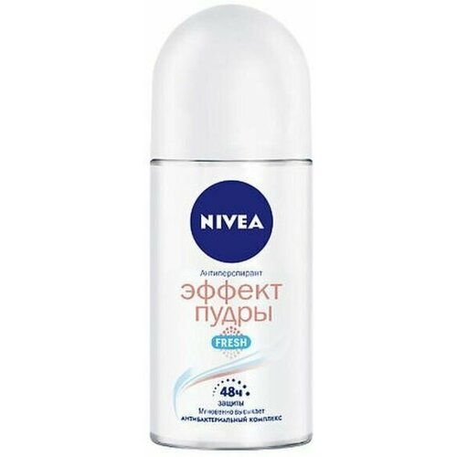 Nivea Антиперспирант Эффект пудры Fresh, стик, 50 мл, 90 г, 1 шт. nivea антиперспирант стик эффект пудры fresh 50 мл 3 шт