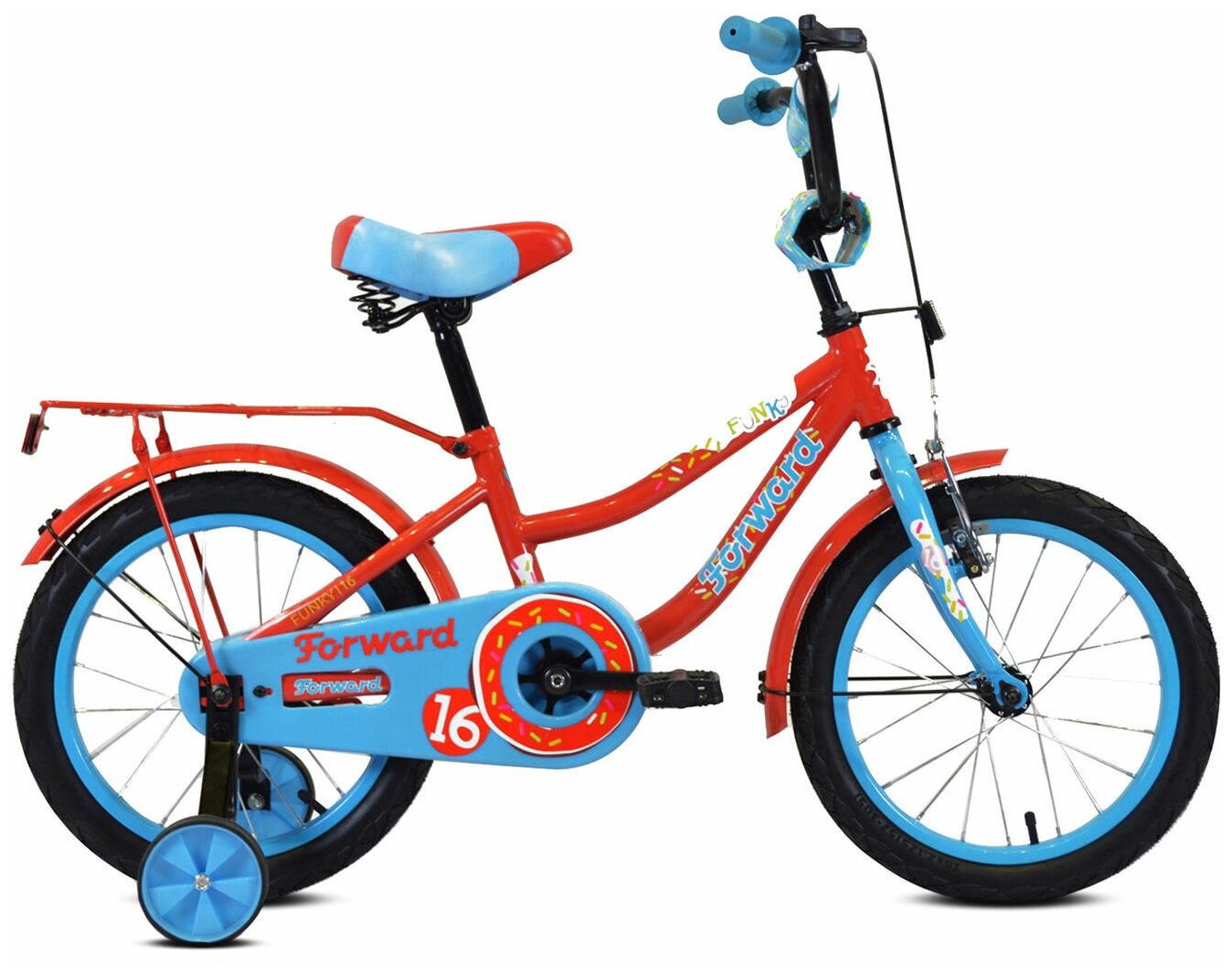 Велосипед Forward Funky 16 2021 красный/голубой