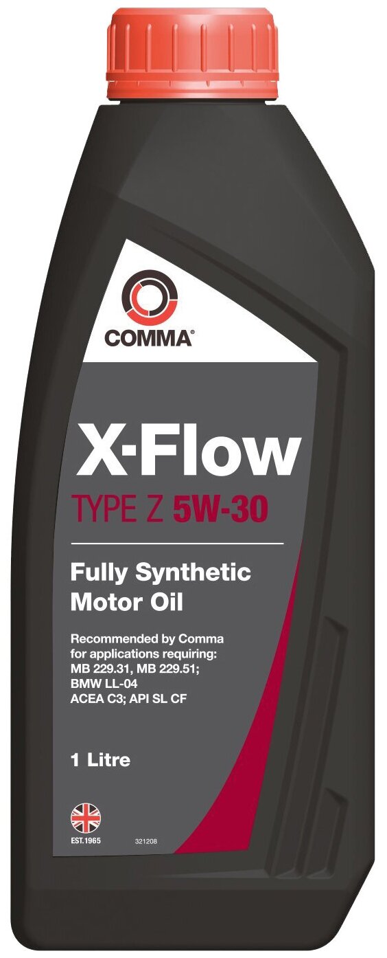 COMMA 5W30 X-FLOW TYPE Z (1L)_масло моторное! ACEA C3, API SL CF, MB 229.31, MB 229.51, BMW LL-04