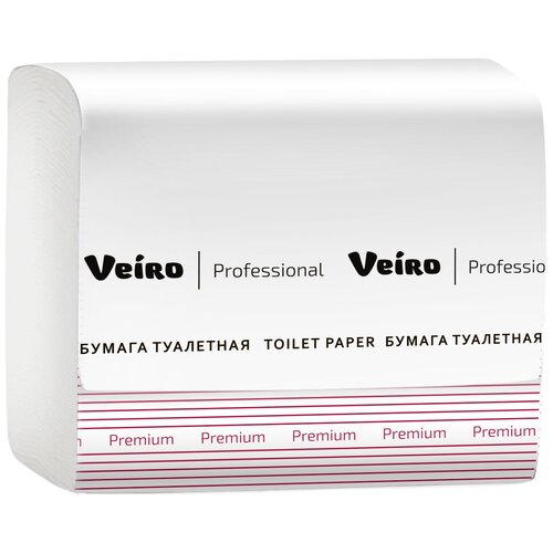 Купить TV302 Туалетная бумага в пачках Veiro Professional Premium двухслойная (30 пач х 250 л), белый, Туалетная бумага и полотенца