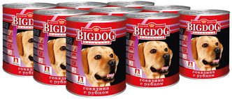 Влажный корм для собак Зоогурман Big Dog, говядина, рубец 9 шт. х 850 г (для средних и крупных пород)