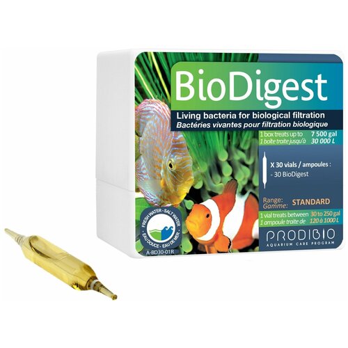 Prodibio BioDigest средство для запуска биофильтра, 6 шт., 10 мл, 32 г