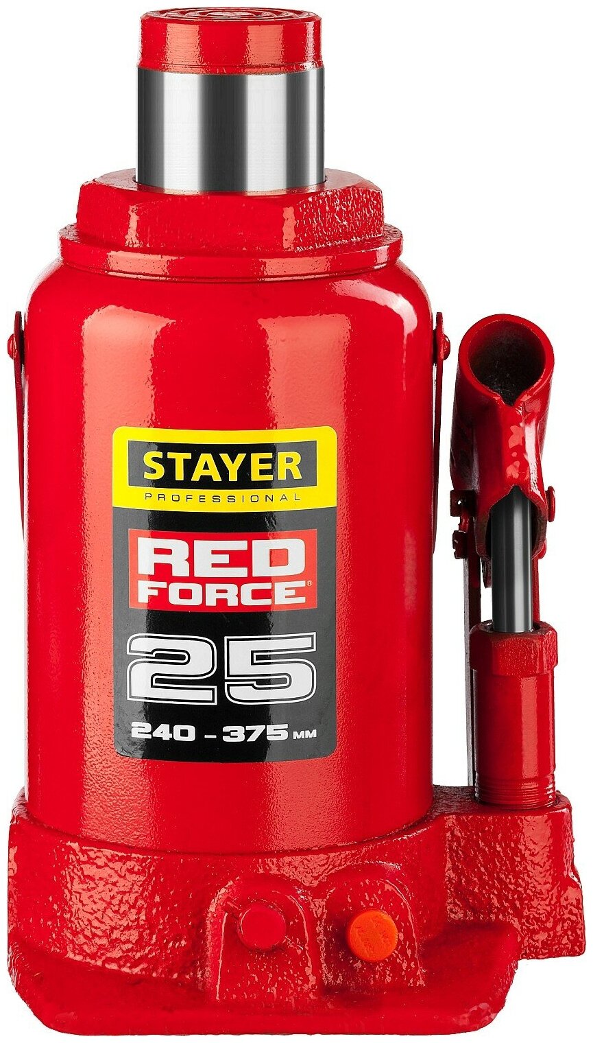 Домкрат STAYER 43160-25_z01 гидравлический бутылочный red force 25т 240-375мм