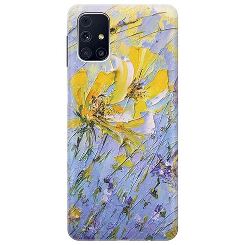 фото Чехол - накладка artcolor для samsung galaxy m31s с принтом "желтое на синем" re:pa