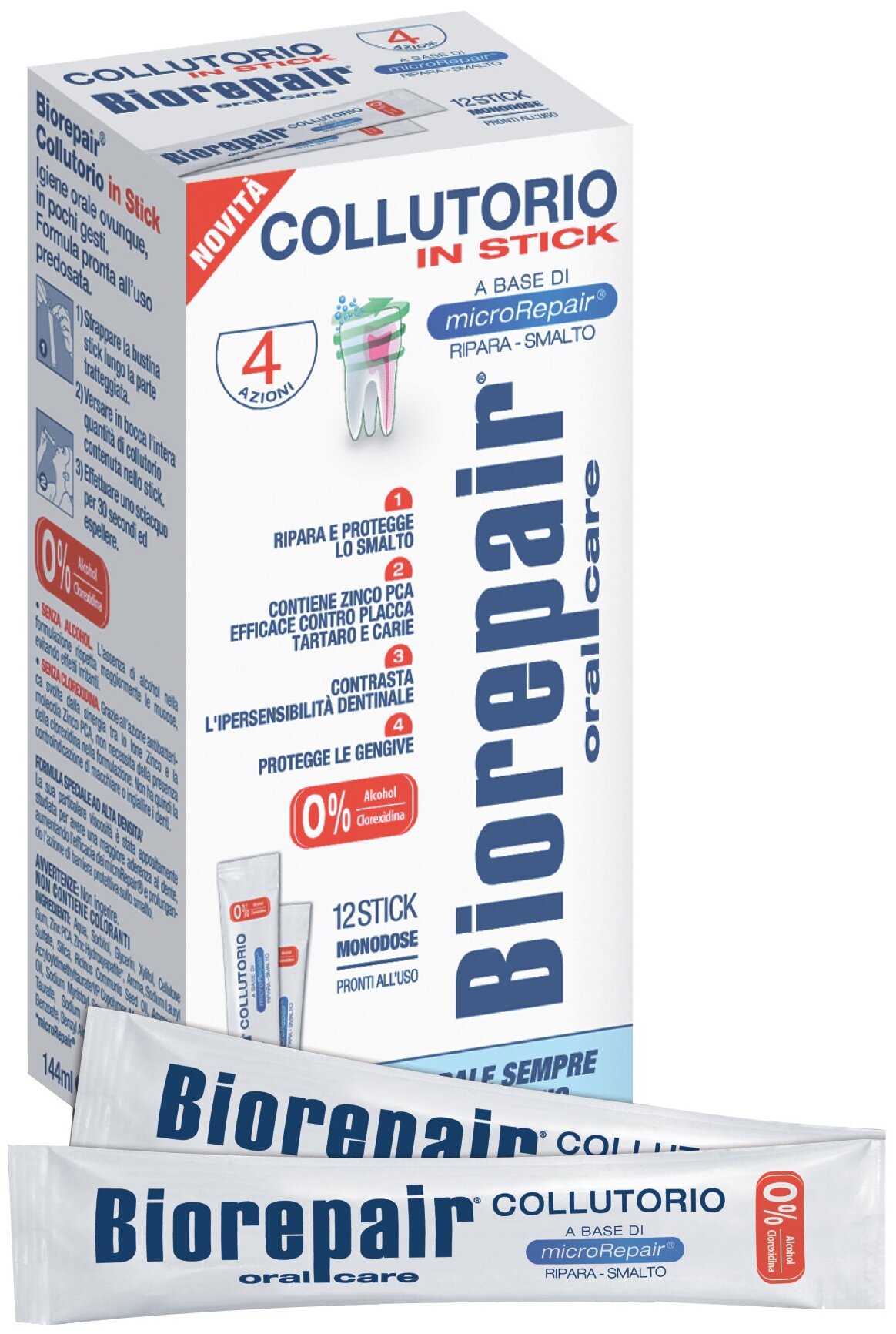 Biorepair 4-action mouthwash in sticks ?      , 12 , 12 .  .