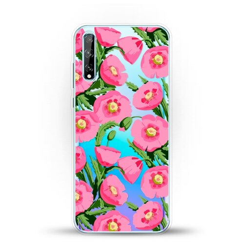 фото Силиконовый чехол узор из цветов на huawei y8p andy & paul