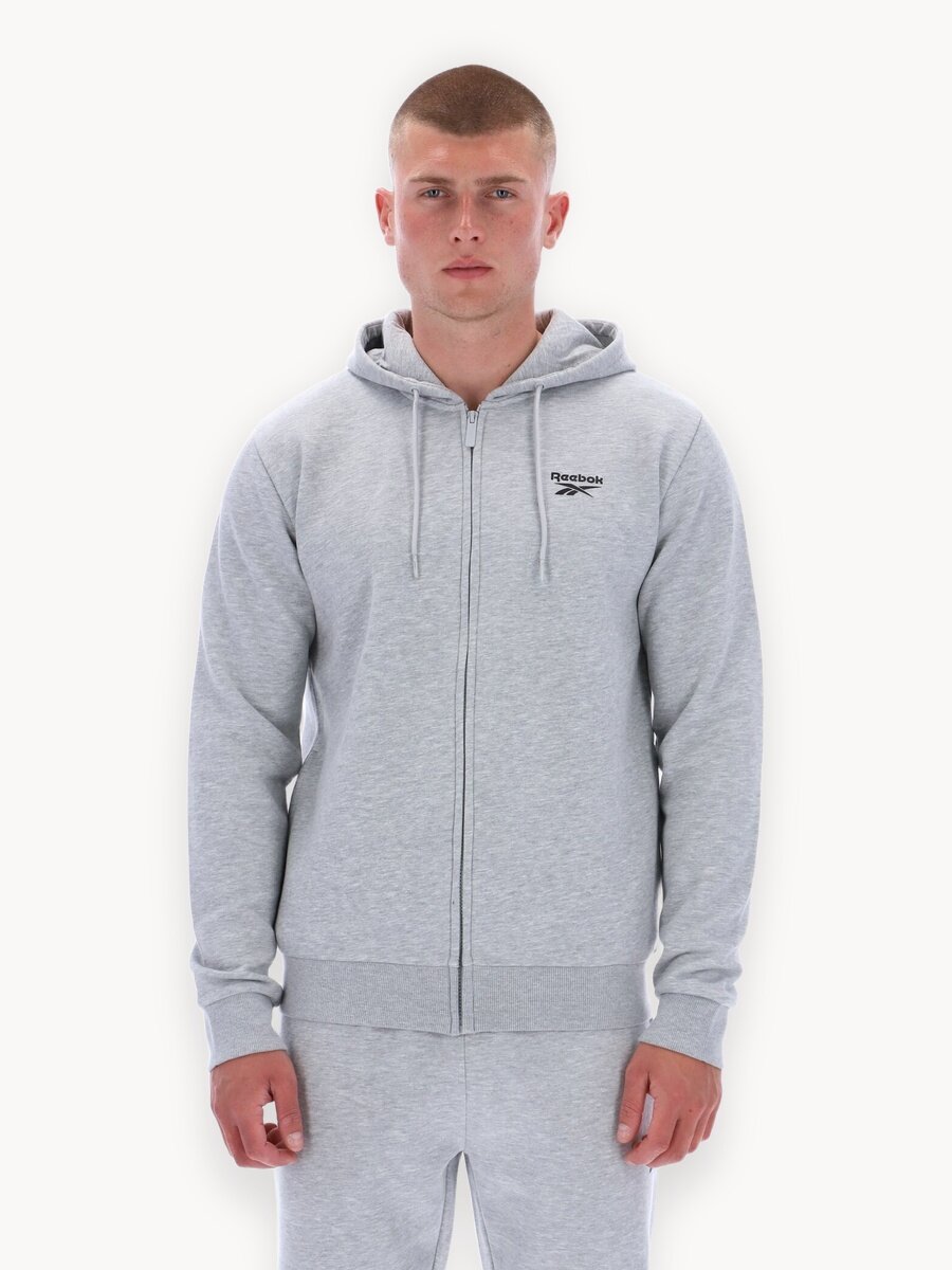 Куртка Reebok COLTON SMALL LOGO ZIP THROUGH HOODY, размер XL, серый