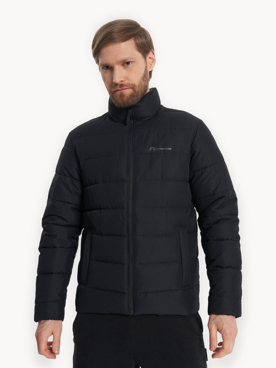 Пуховик OUTVENTURE Men's Faux down Jacket, размер 46, черный