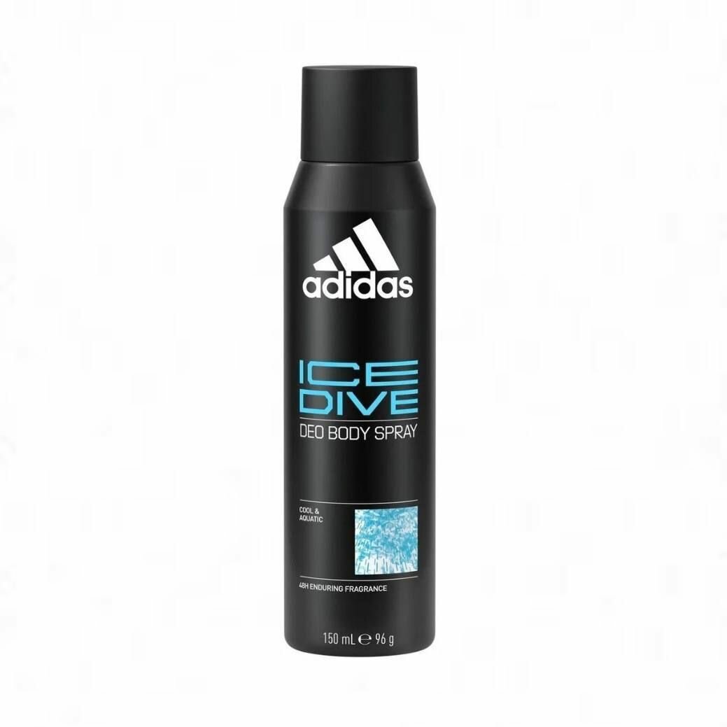 Дезодорант-спрей Adidas Body Spray Ice Dive для мужчин 48 часов, 150 мл (Финляндия)