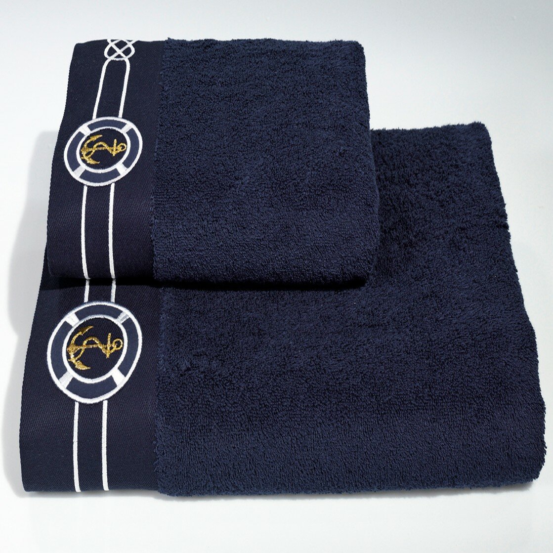 Полотенце Soft cotton MARINE тёмно-синий 85X150 см - фотография № 6