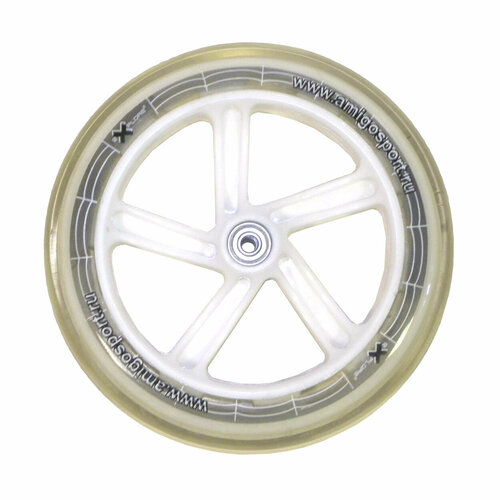 Колесо для самоката с подшипниками Explore 200мм (1шт) White колесо для самоката tbs аюминий полиуретан 100 мм abec 7 серебристый черный