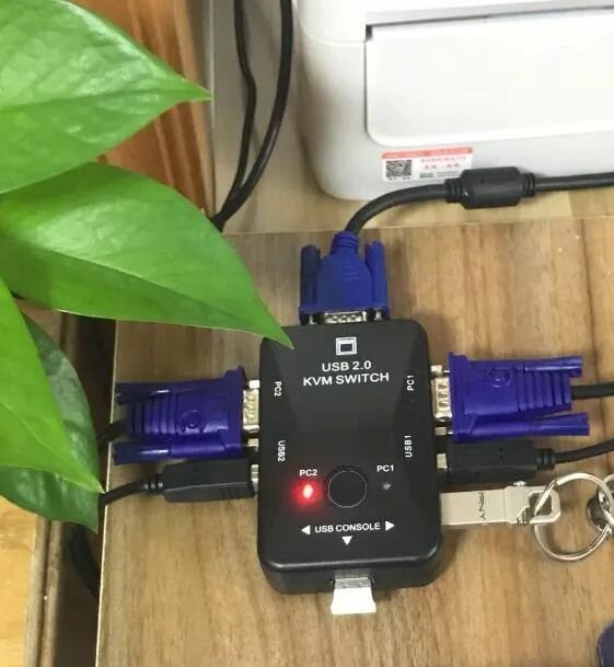 Переключатель переходник адаптер конвертер коммутатор KVM VGA USB 2 порта — фото 8