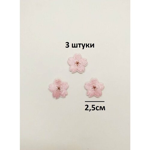 фото Термоапликация, термонаклейка, текстильный патч, заплатка цветок double hobby