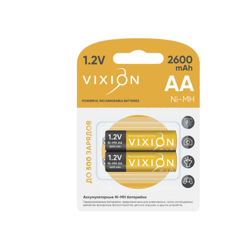Аккумулятор Vixion R06 AA 2600mAh цена за 2шт (блистер)