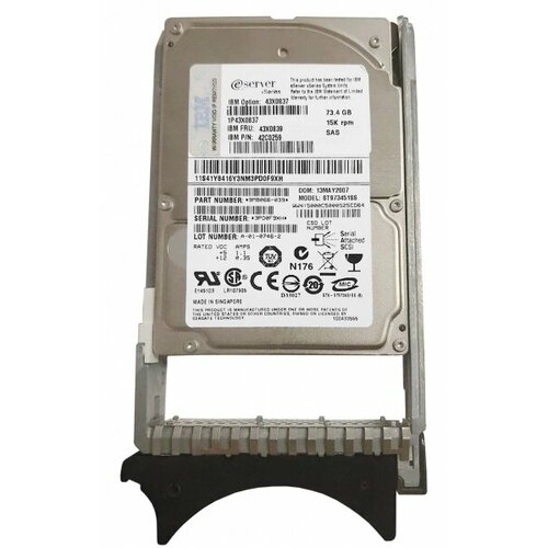 Жесткий диск IBM 43X0837 734Gb 15000 SAS 25 HDD 1163000₽