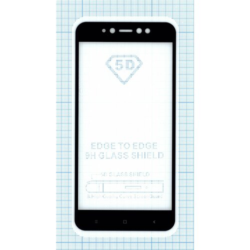 противоударное стекло 2d для xiaomi redmi note 5a redmi note 5a prime полное покрытие полный клей белый глянцевое Защитное стекло Полное покрытие для Xiaomi Redmi Note 5A Prime черное
